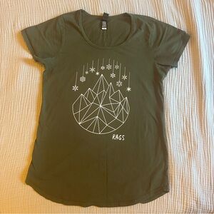 Rags to Raches Olive Green Short Sleeve Tee